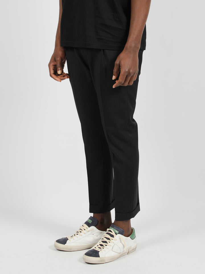 Riviera elastic tropical wool trousers