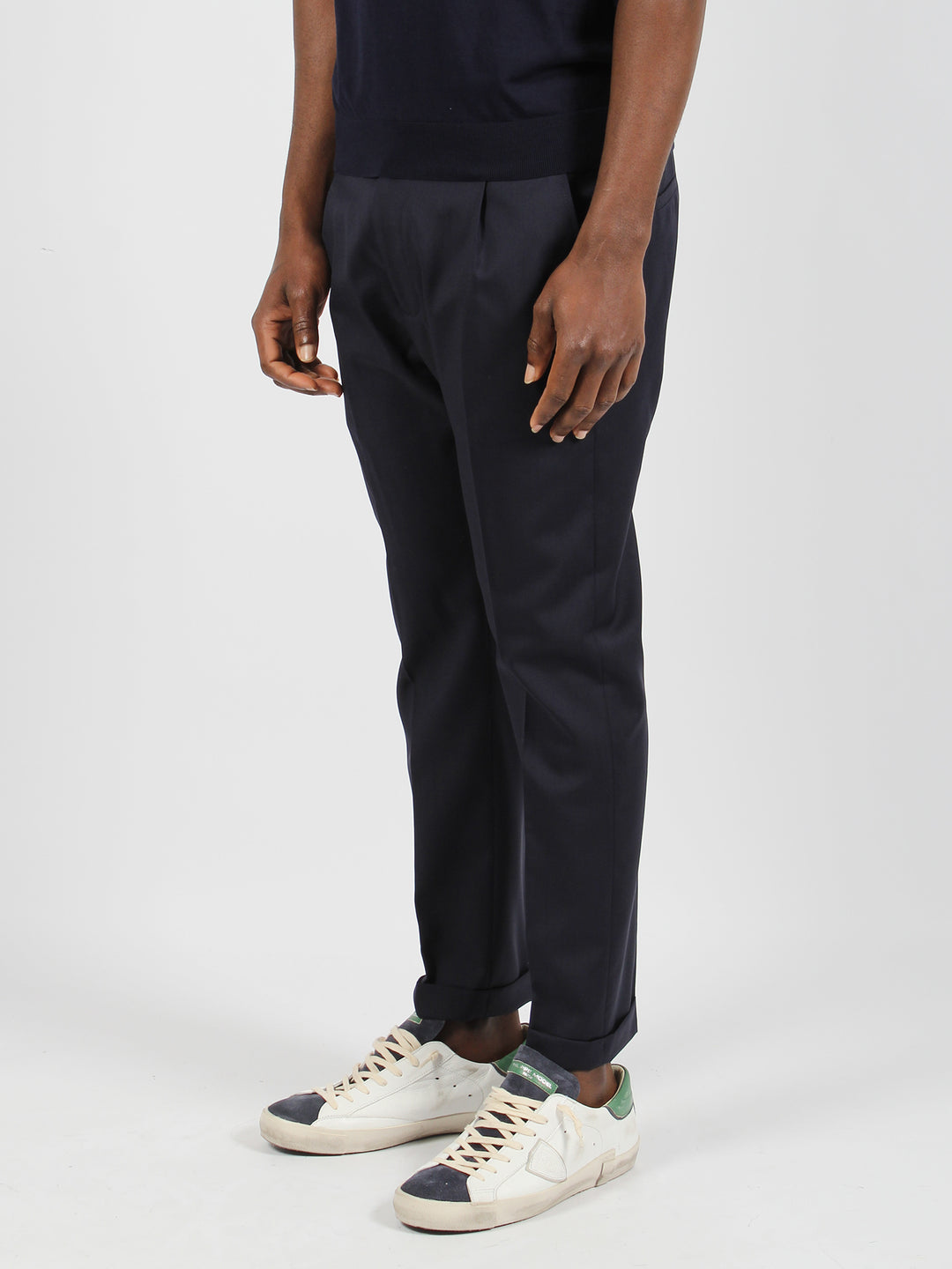 Riviera elastic tropical wool trousers