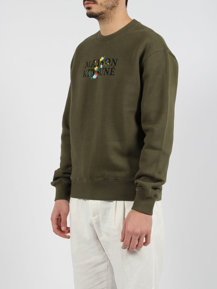 Maison kitsune flowers comfort sweatshirt