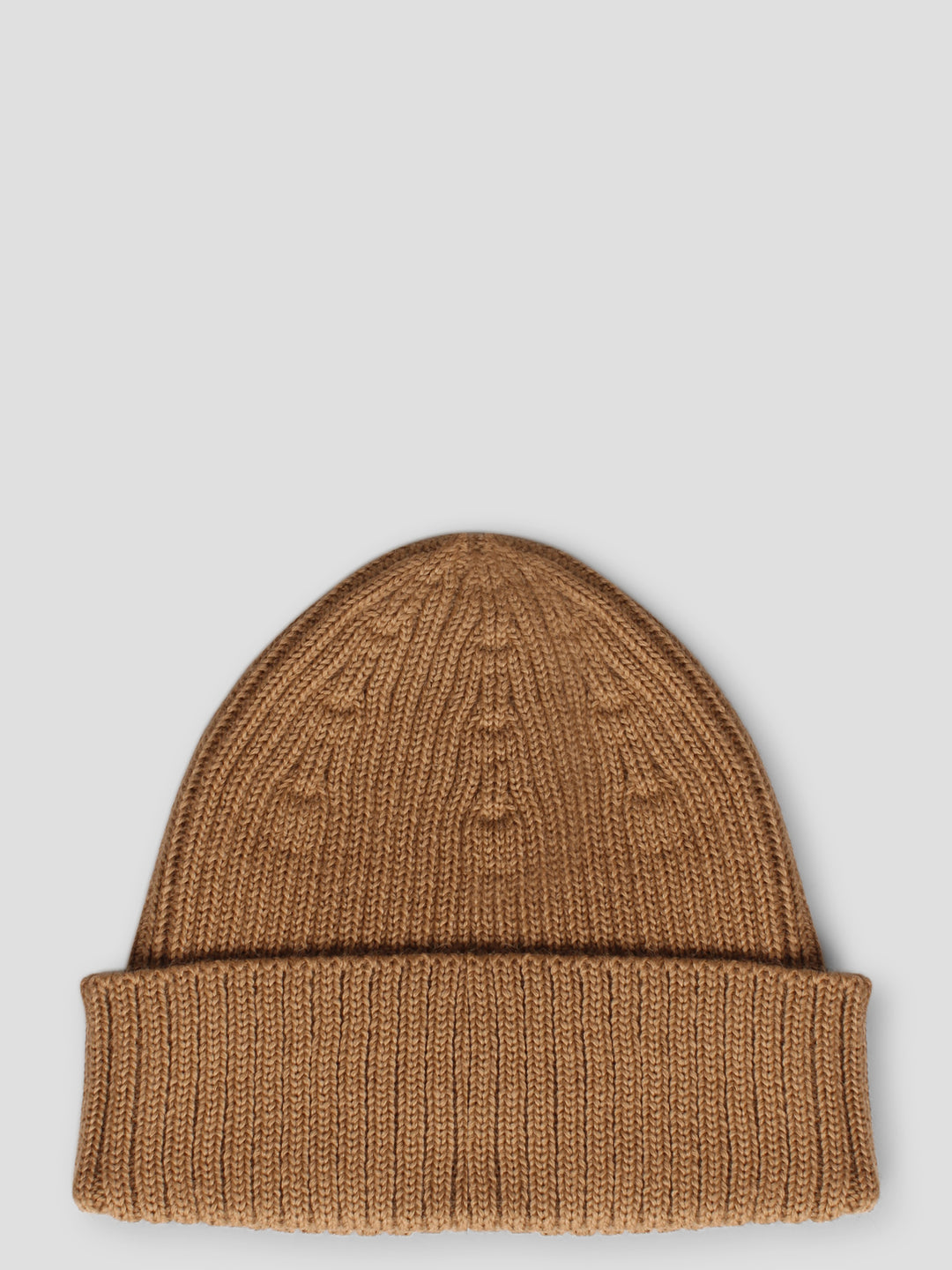 Bold fox head patch ribbed beanie