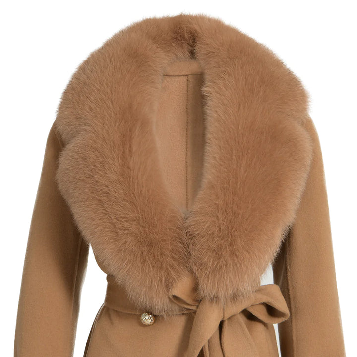 Coat Chic Camel Mixed Cashmere