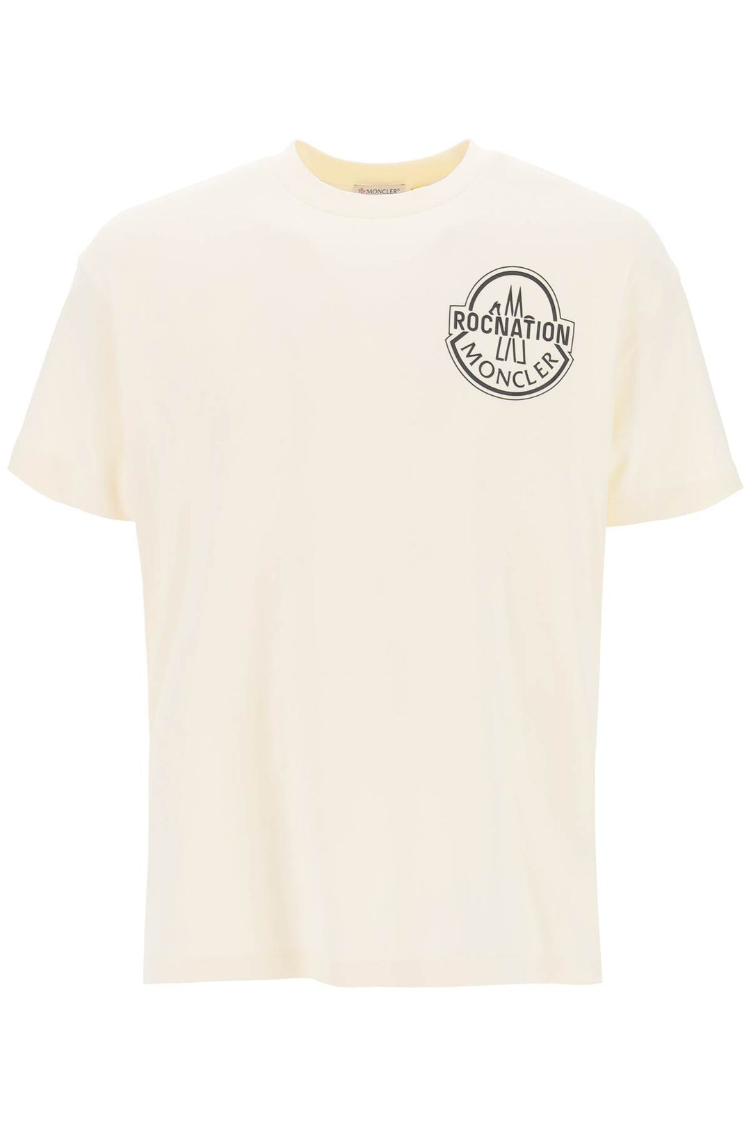 Crew Neck T Shirt With Logo Print - Moncler X Roc Nation By Jay Z - Men