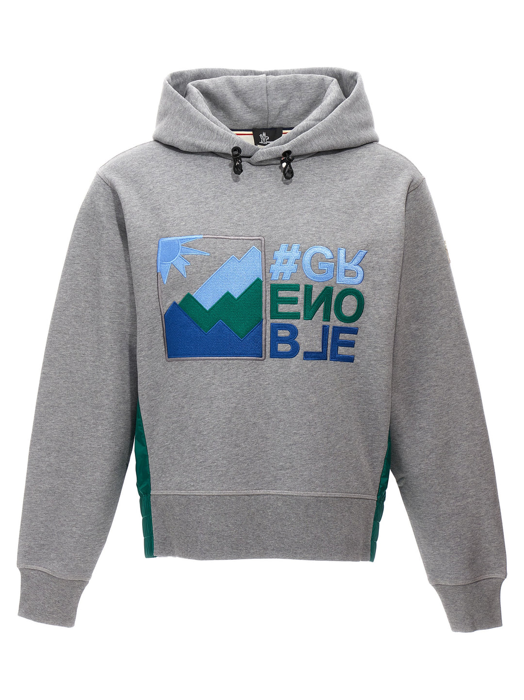 Logo Embroidery Hoodie Sweatshirt Gray