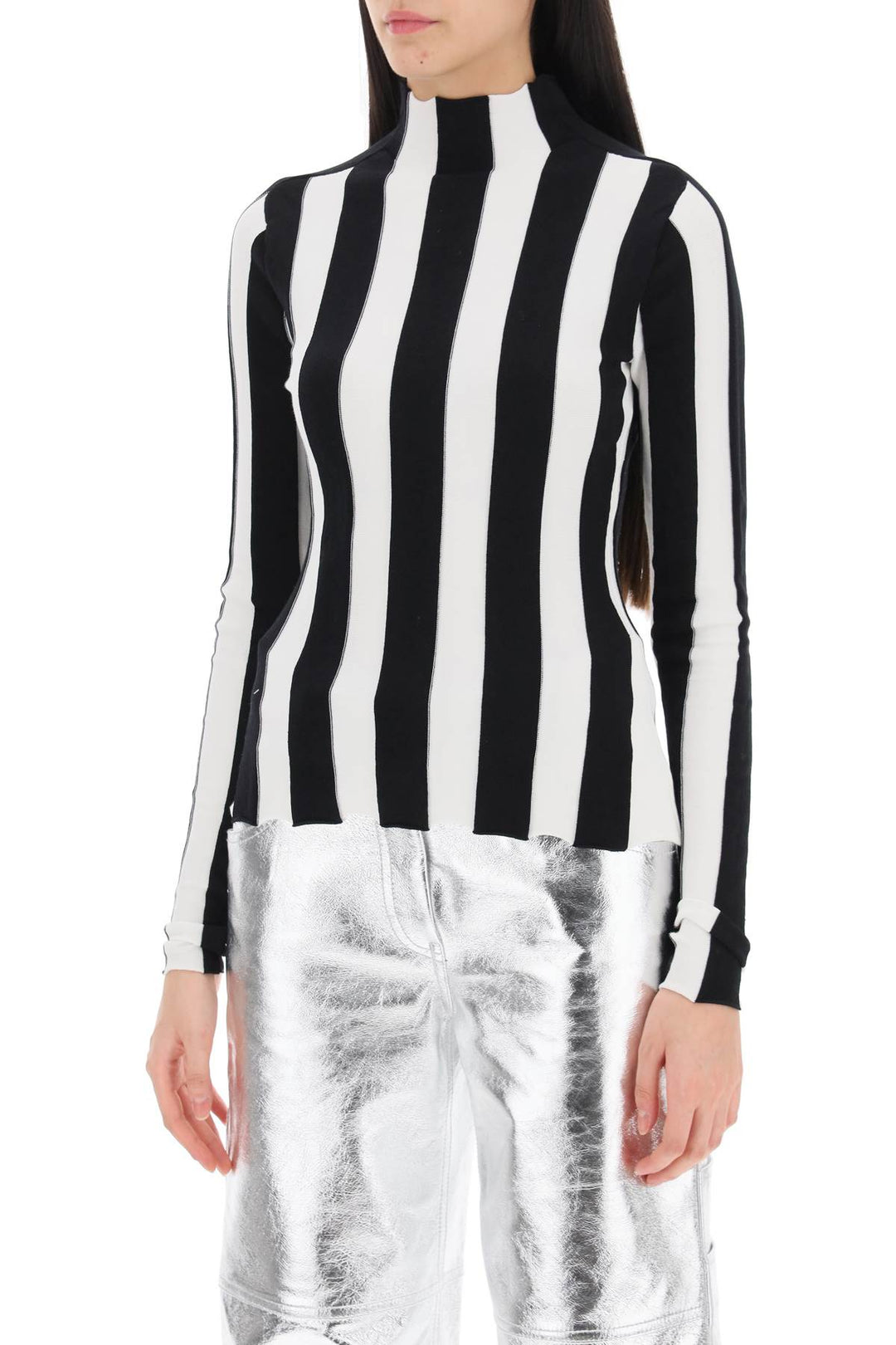 Ridley Striped Funnel Neck Sweater - Interior - Women