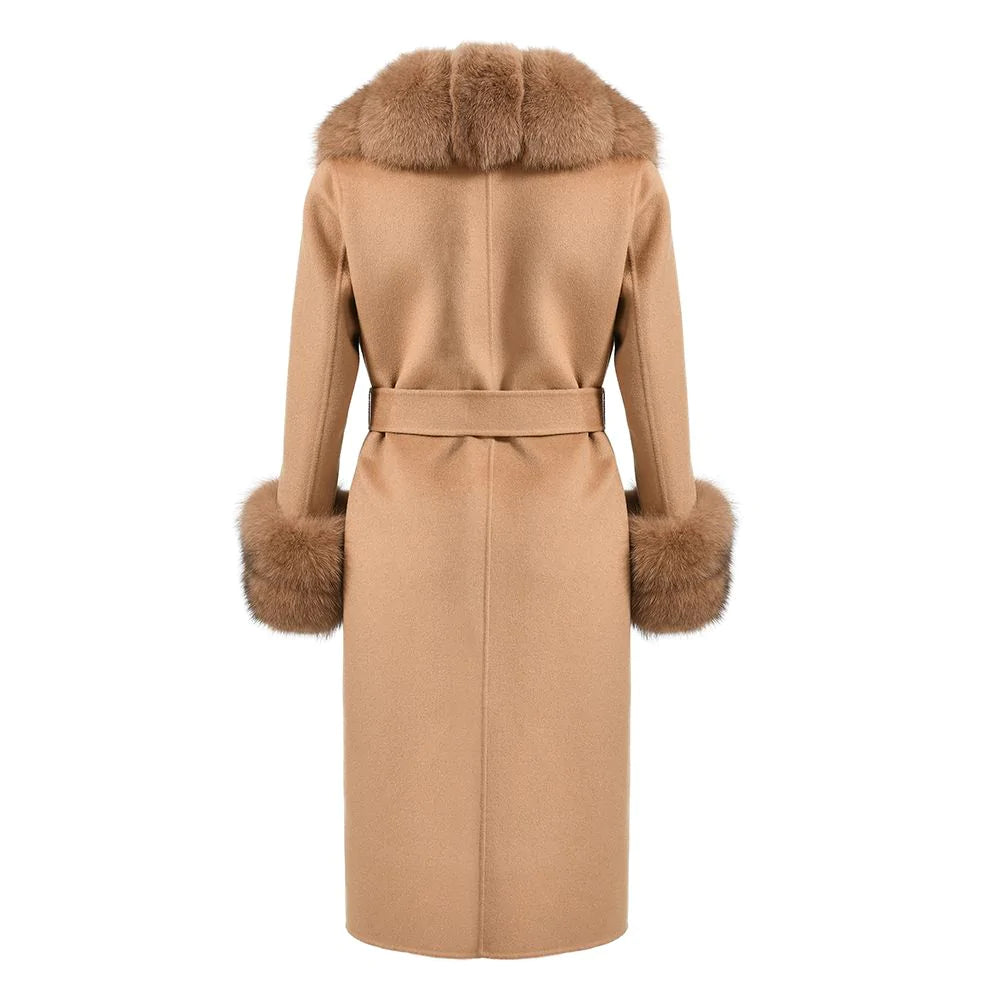 Coat Lebonè Camel Mixed Cashmere