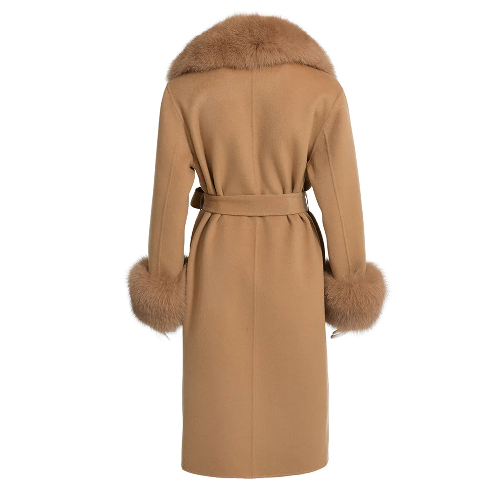 Coat Chic Camel Mixed Cashmere