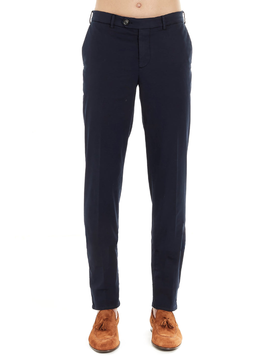 Flat Front Pants Blue