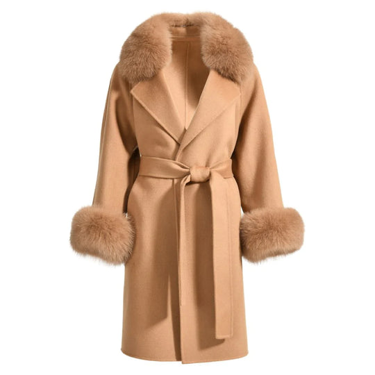 Chiara Camel Cashmere Blend Coat