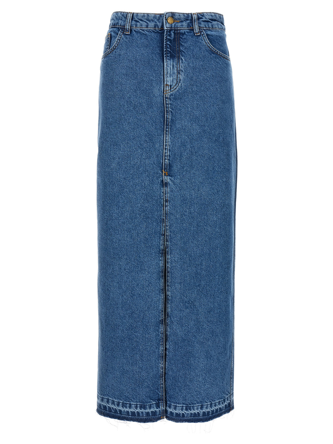 Denim Long Skirt Skirts Blue