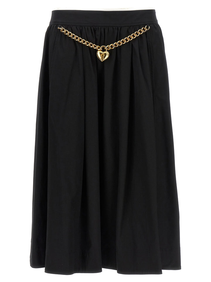 Pleated Midi Skirt Skirts Black