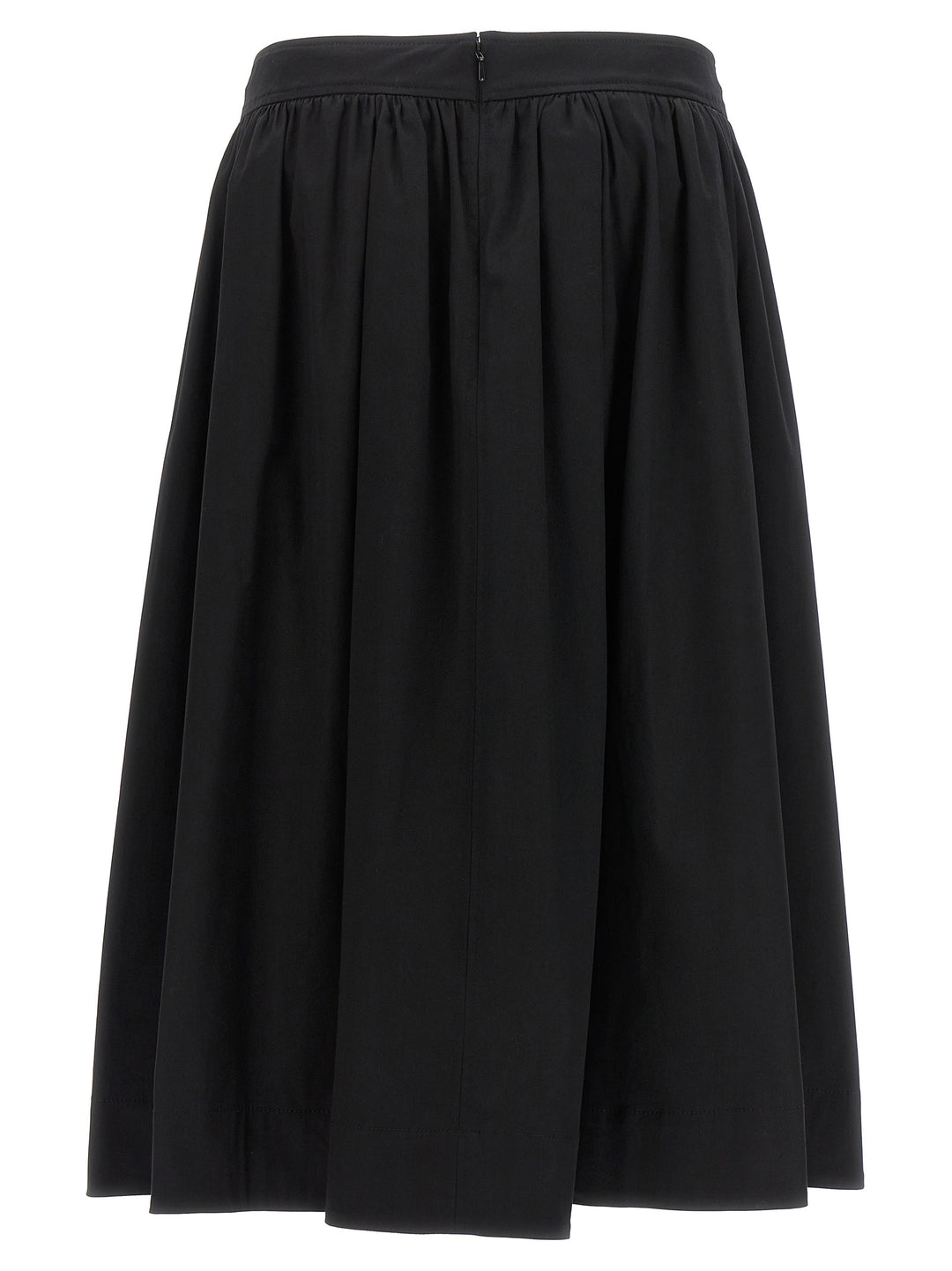 Pleated Midi Skirt Skirts Black