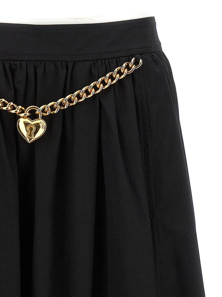 Pleated Midi Skirt Skirts Black