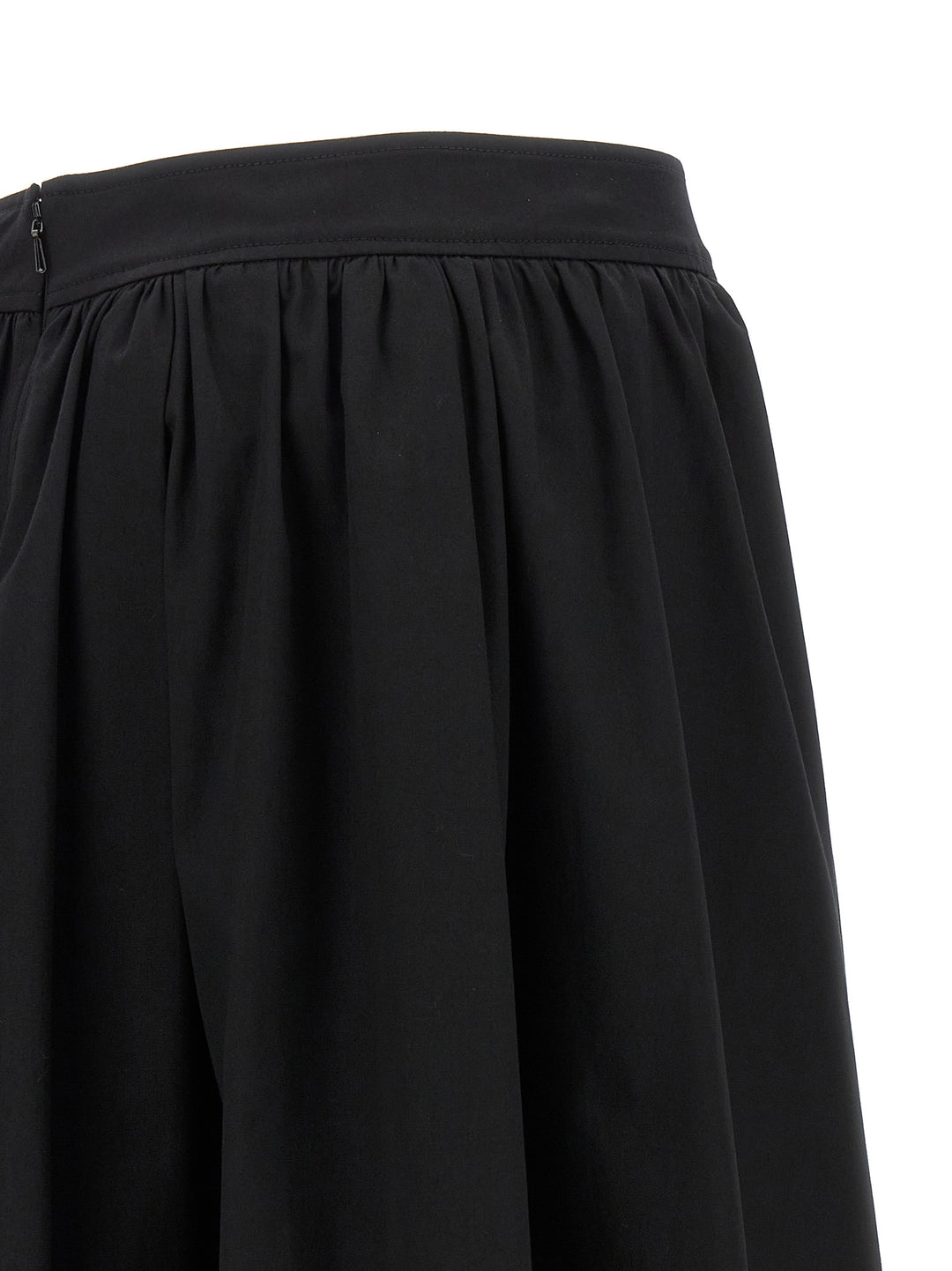 Pleated Midi Skirt Skirts Black