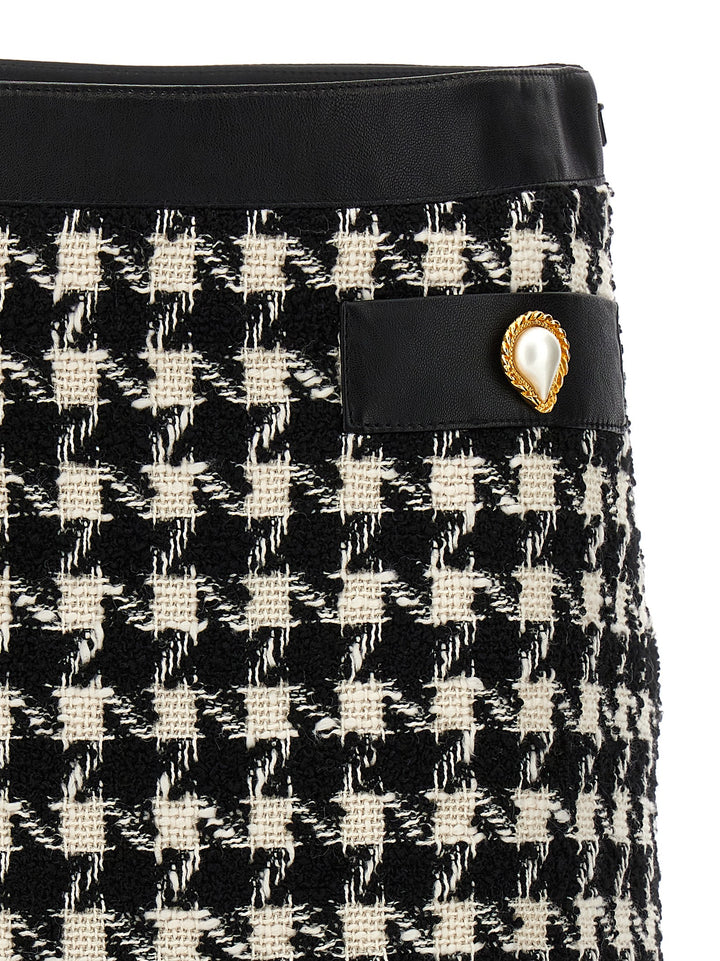 Houndstooth Skirt Skirts White/Black