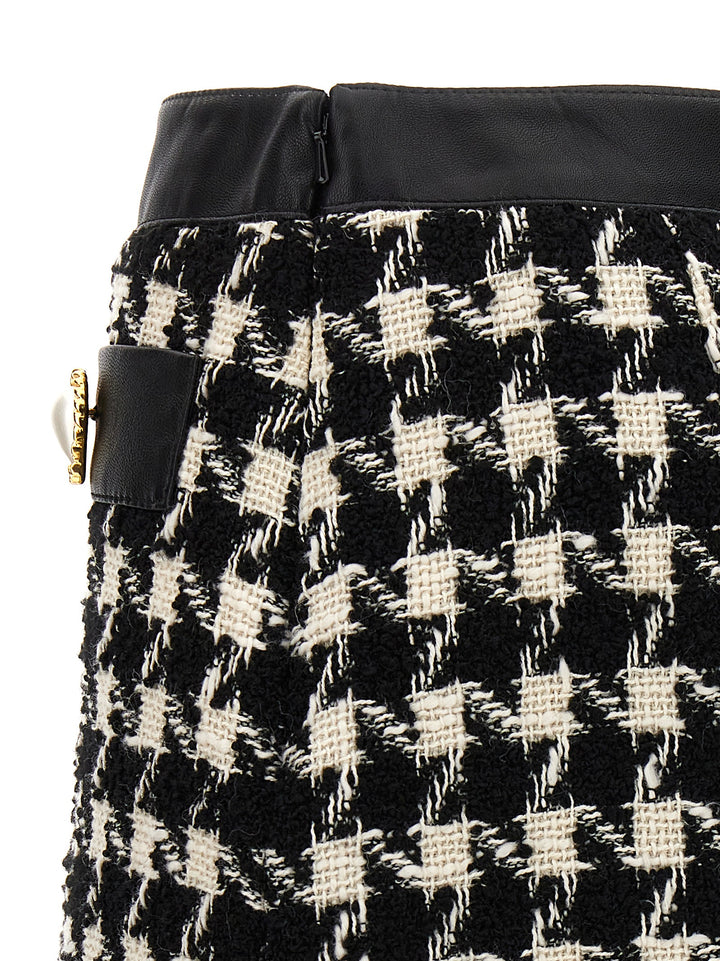 Houndstooth Skirt Skirts White/Black