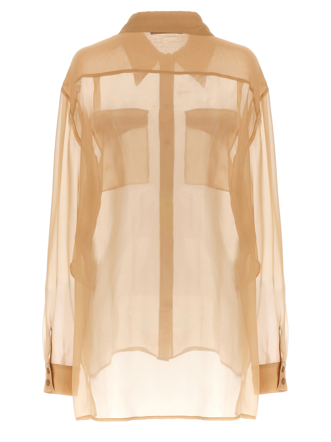 Chiffon Shirt Shirt, Blouse Beige