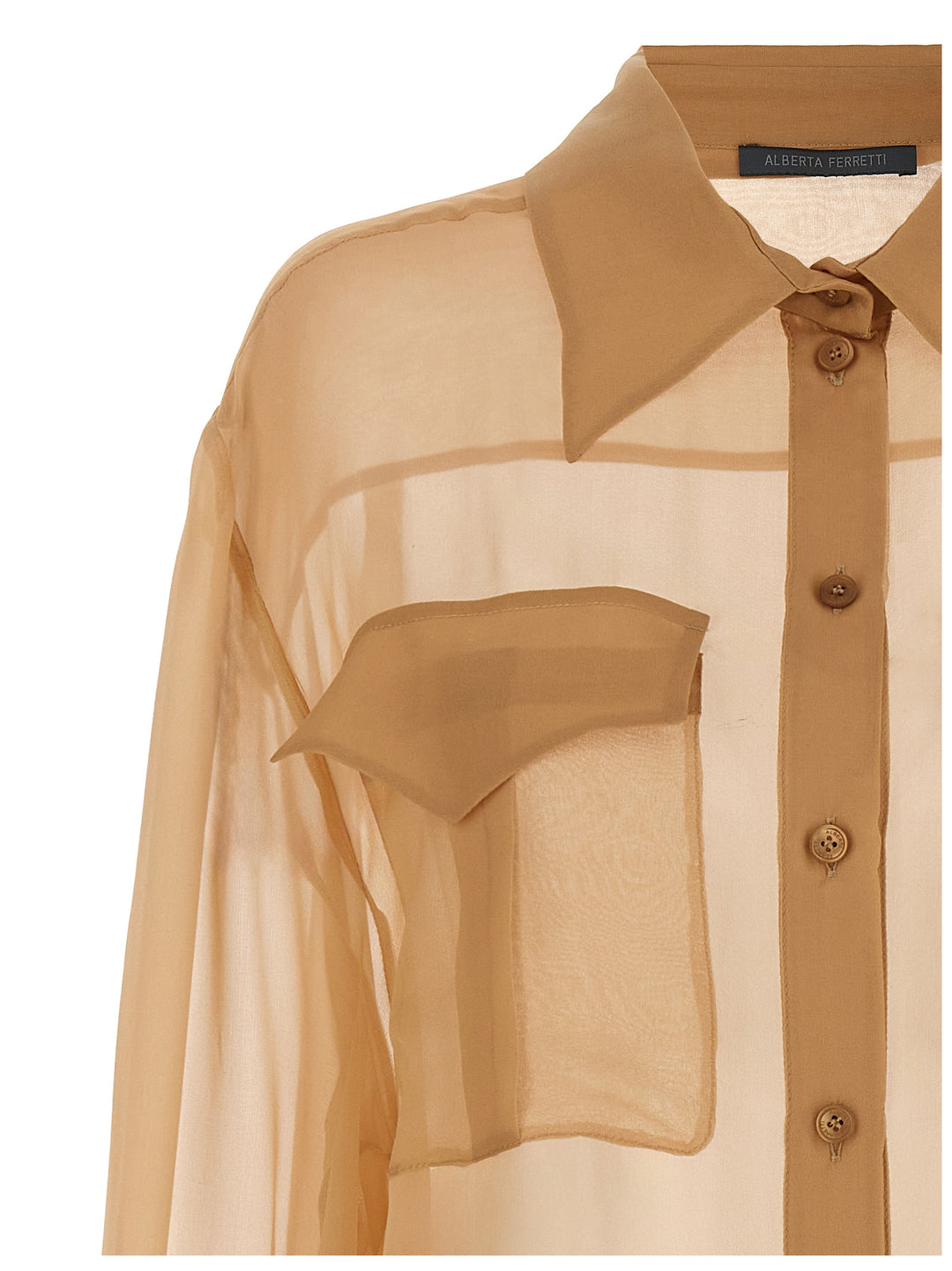 Chiffon Shirt Shirt, Blouse Beige