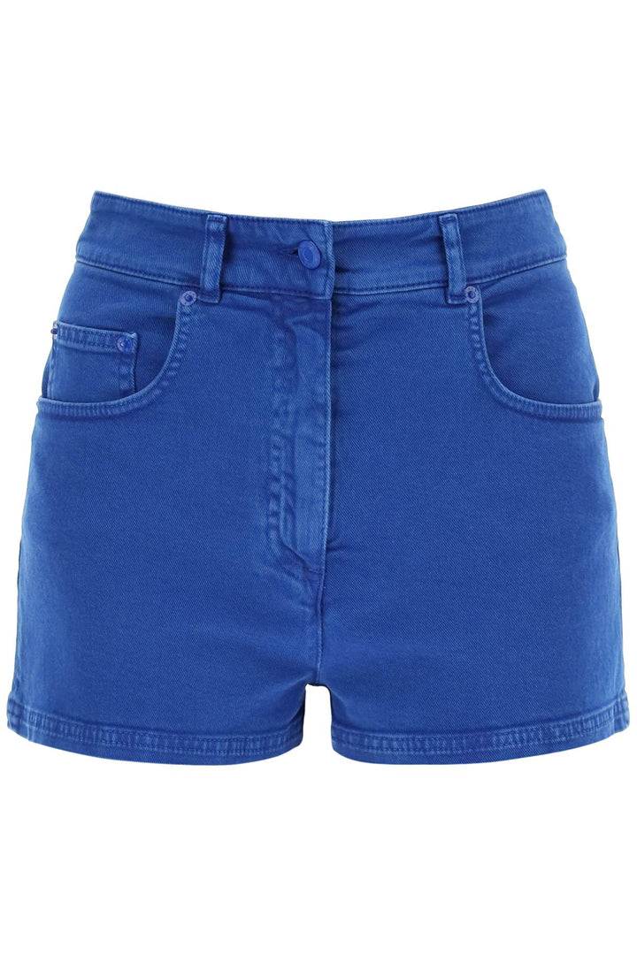 Garment Dyed Denim Shorts - Moschino - Women