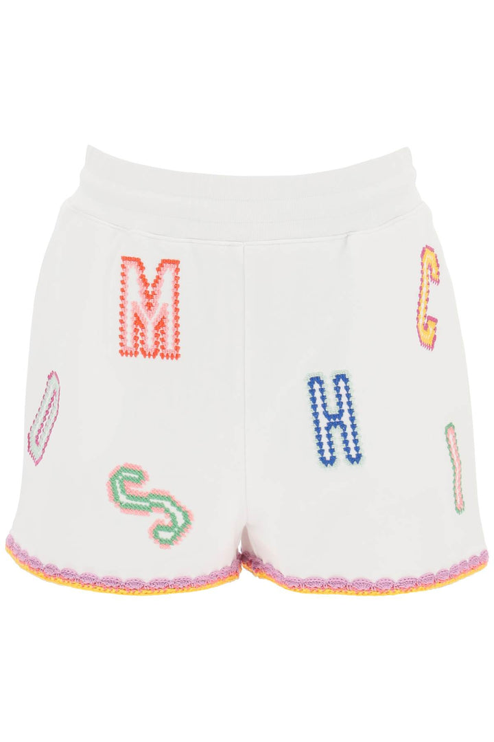 Embroidered Cotton Shorts - Moschino - Women