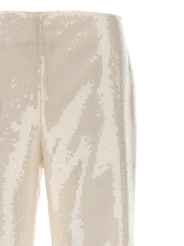 Sequin Pants White