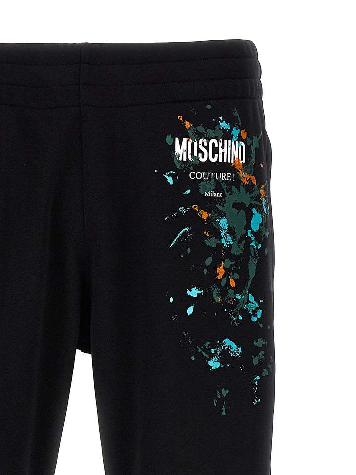 Logo Print Joggers Pants Black