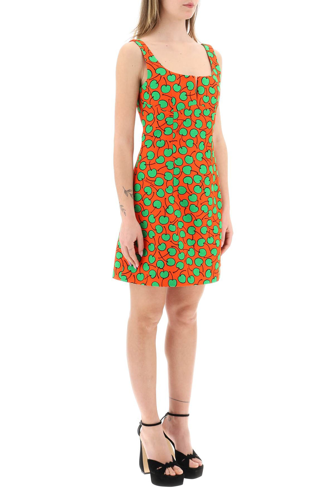 Cherry Print Short Dress - Moschino - Women