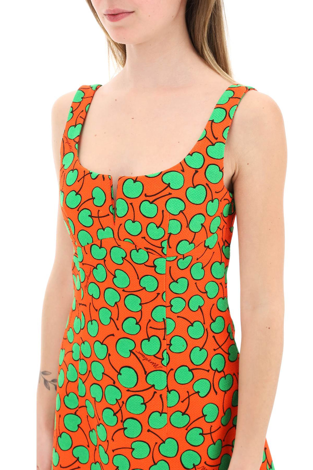 Cherry Print Short Dress - Moschino - Women