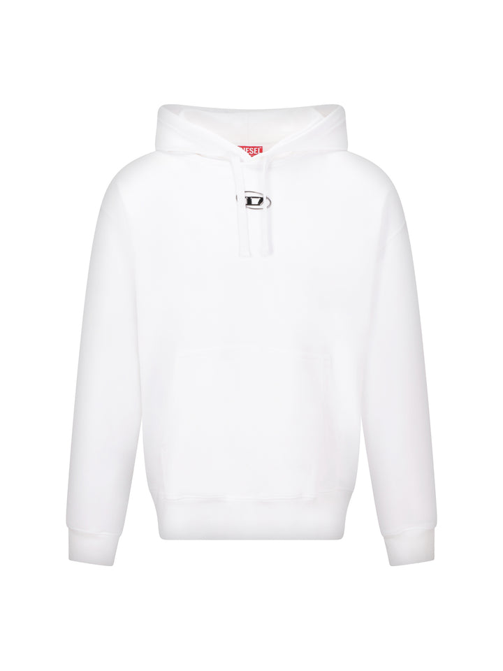 Cotton sweatshirt with frontal Oval-D logo