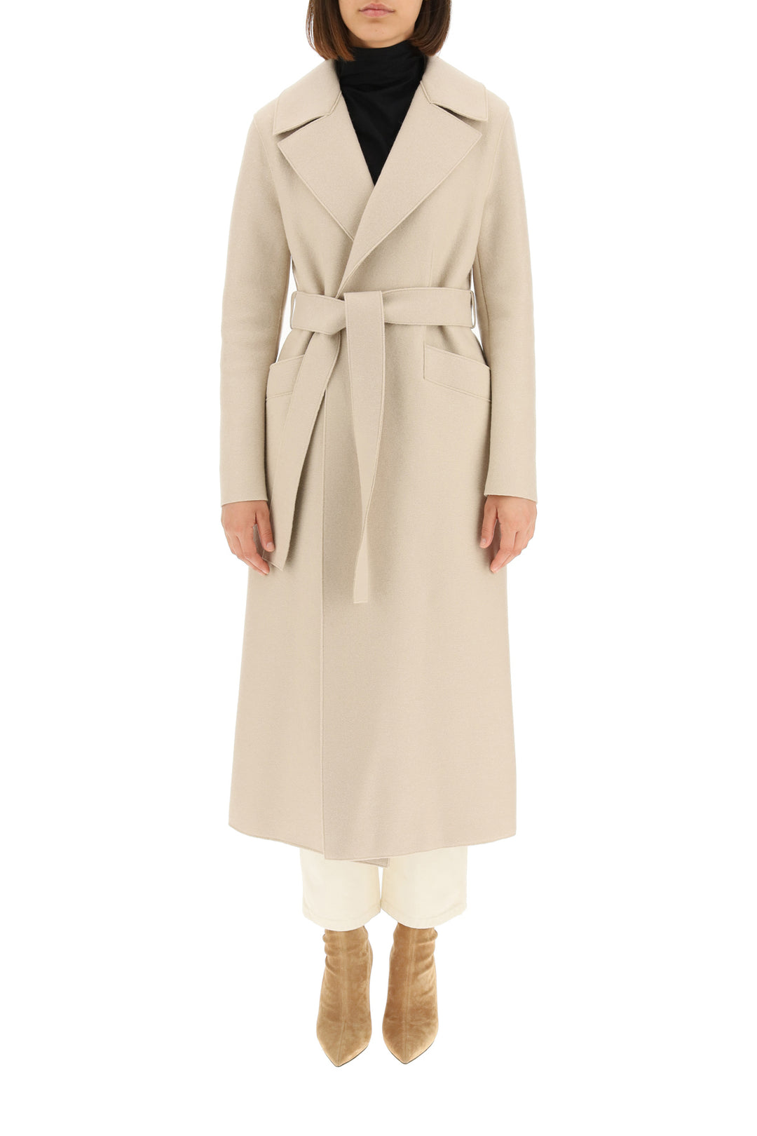 Long Coat In Pressed Wool - Harris Wharf London - Women