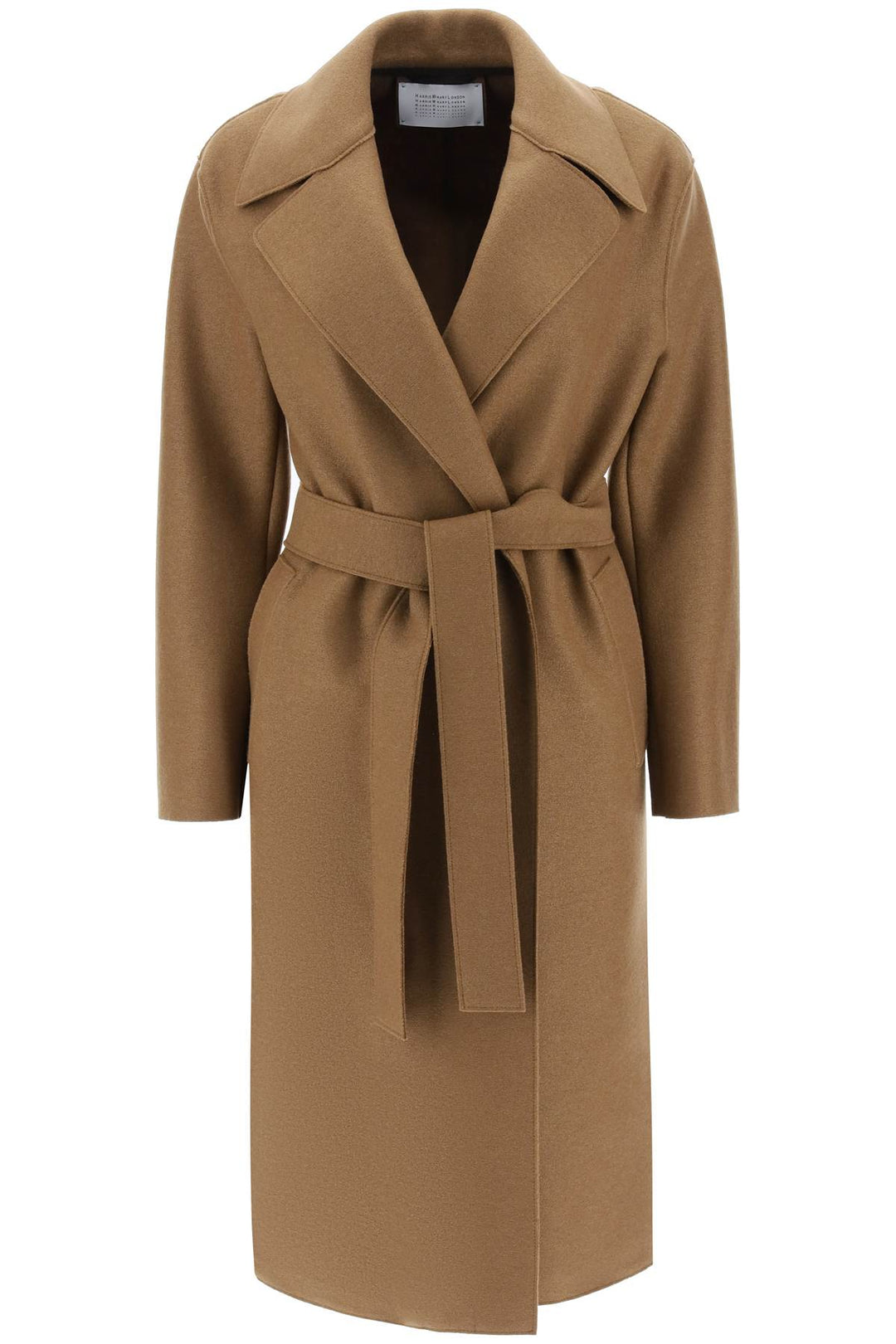 Long Robe Coat In Pressed Wool And Polaire - Harris Wharf London - Women