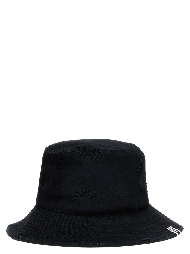 Bucket Hat With Used Effect Hats Black