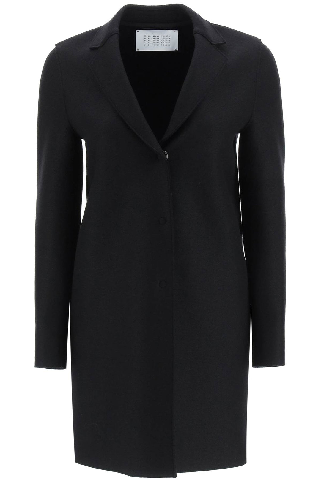 Single Breasted Coat In Pressed Wool - Harris Wharf London - Women