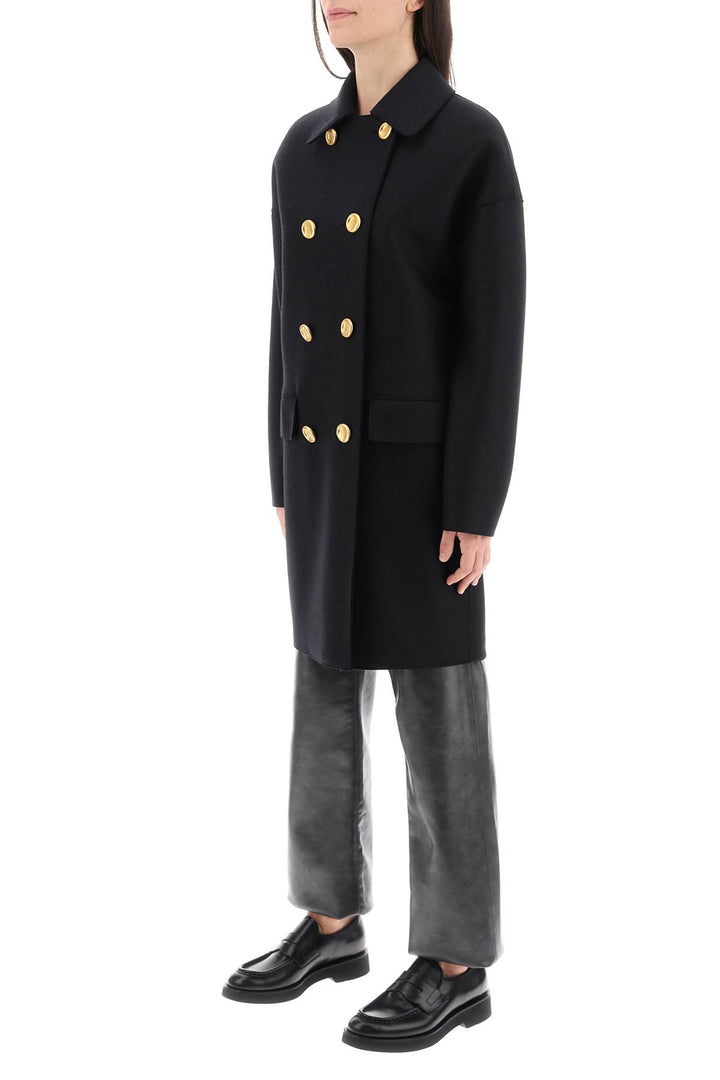 Midi Coat In Pressed Wool - Harris Wharf London - Women