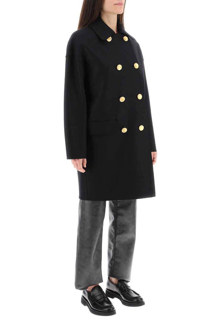 Midi Coat In Pressed Wool - Harris Wharf London - Women