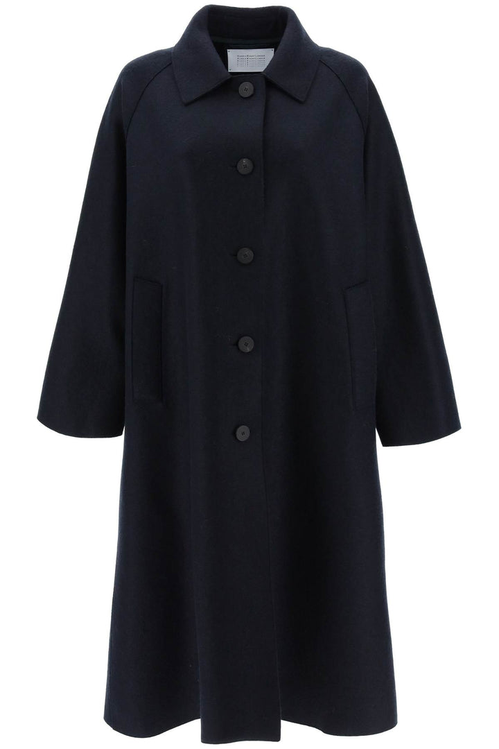 Balmacaan Coat In Pressed Wool - Harris Wharf London - Women