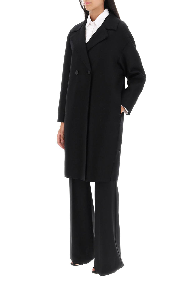 Cocoon Coat In Pressed Wool - Harris Wharf London - Women