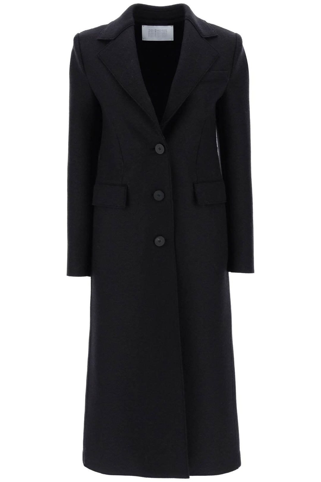 Single Breasted Coat In Pressed Wool - Harris Wharf London - Women