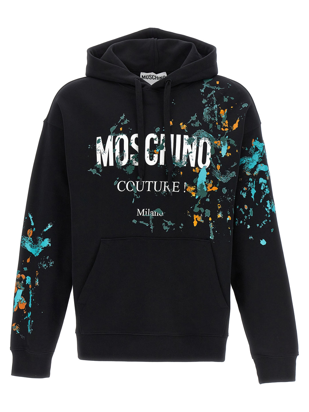 Printed Hoodie Sweatshirt Black