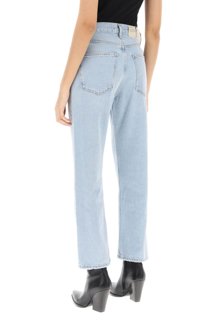 Lana Crop Mid Rise Vintage Straight Jeans - Agolde - Women