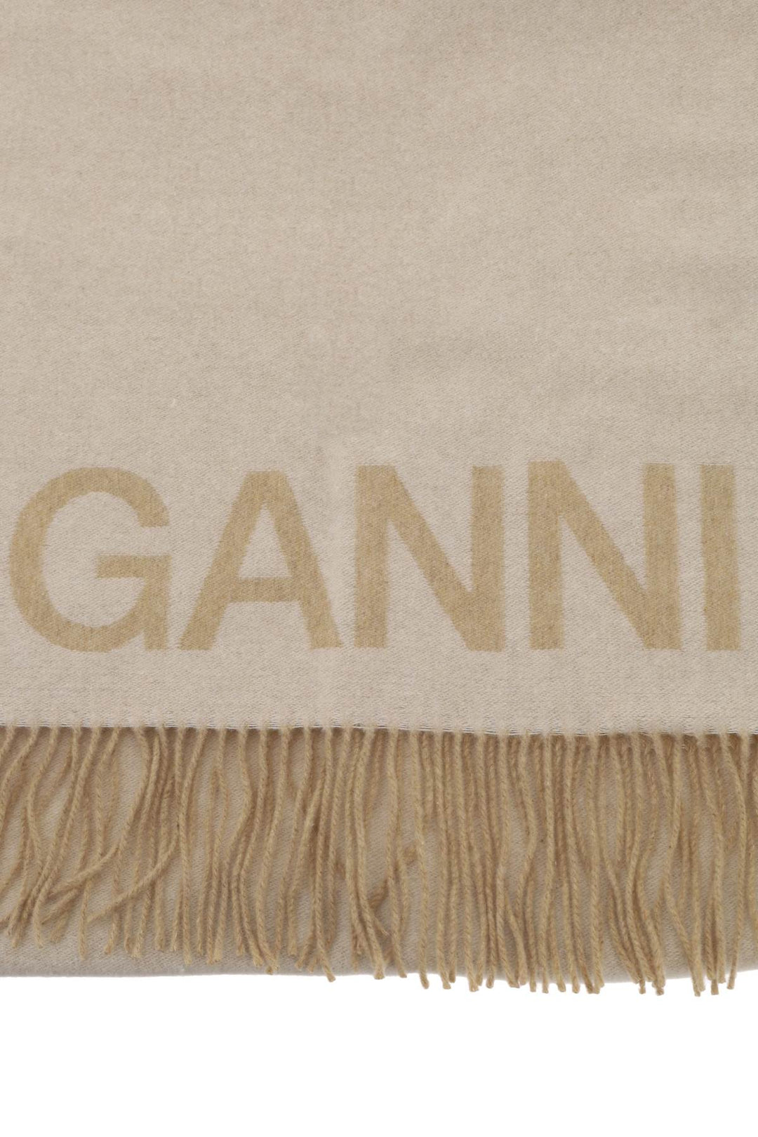 Logo Lettering Scarf - Ganni - Women