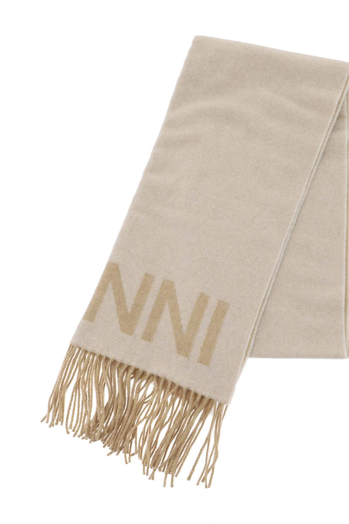 Logo Lettering Scarf - Ganni - Women