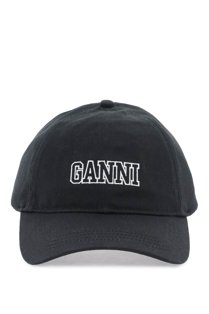 Baseball Cap With Logo Embroidery - Ganni - Women