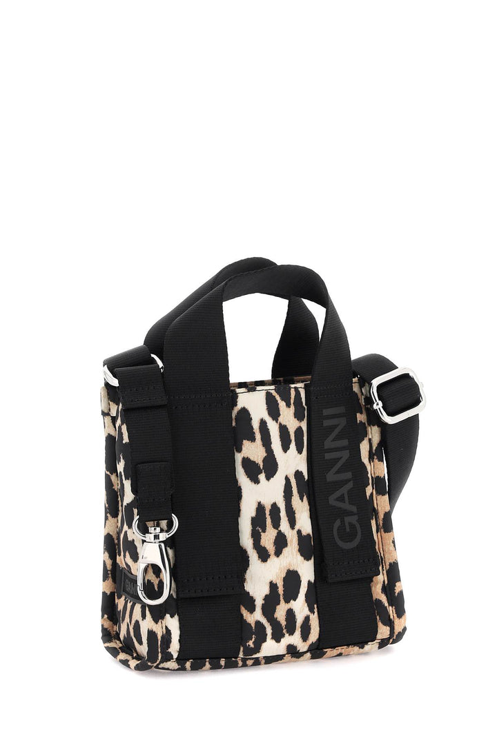 Leopard Tech Mini Tote Bag - Ganni - Women