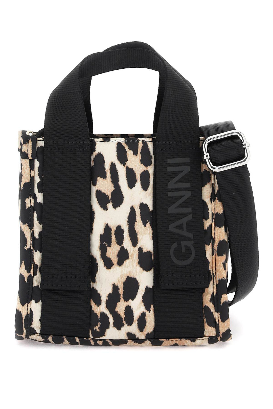 Leopard Tech Mini Tote Bag - Ganni - Women