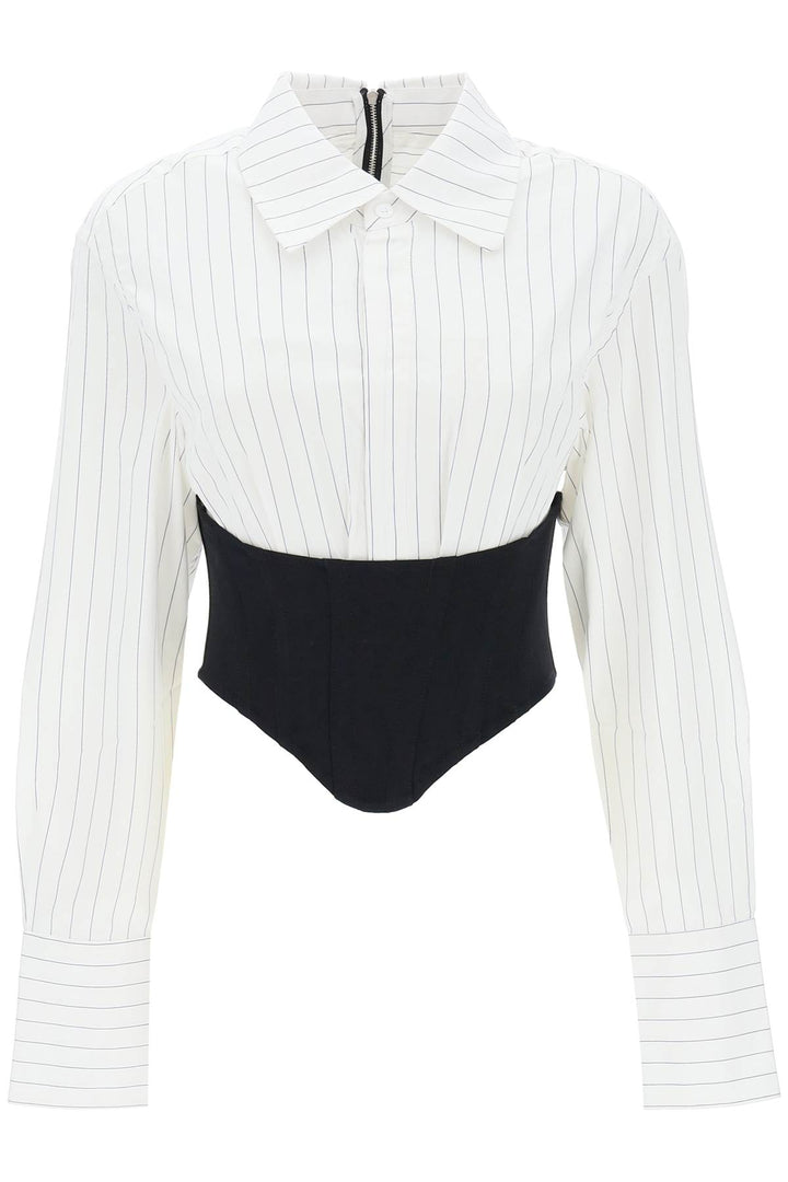 Cropped Shirt With Underbust Corset - Dion Lee - Women