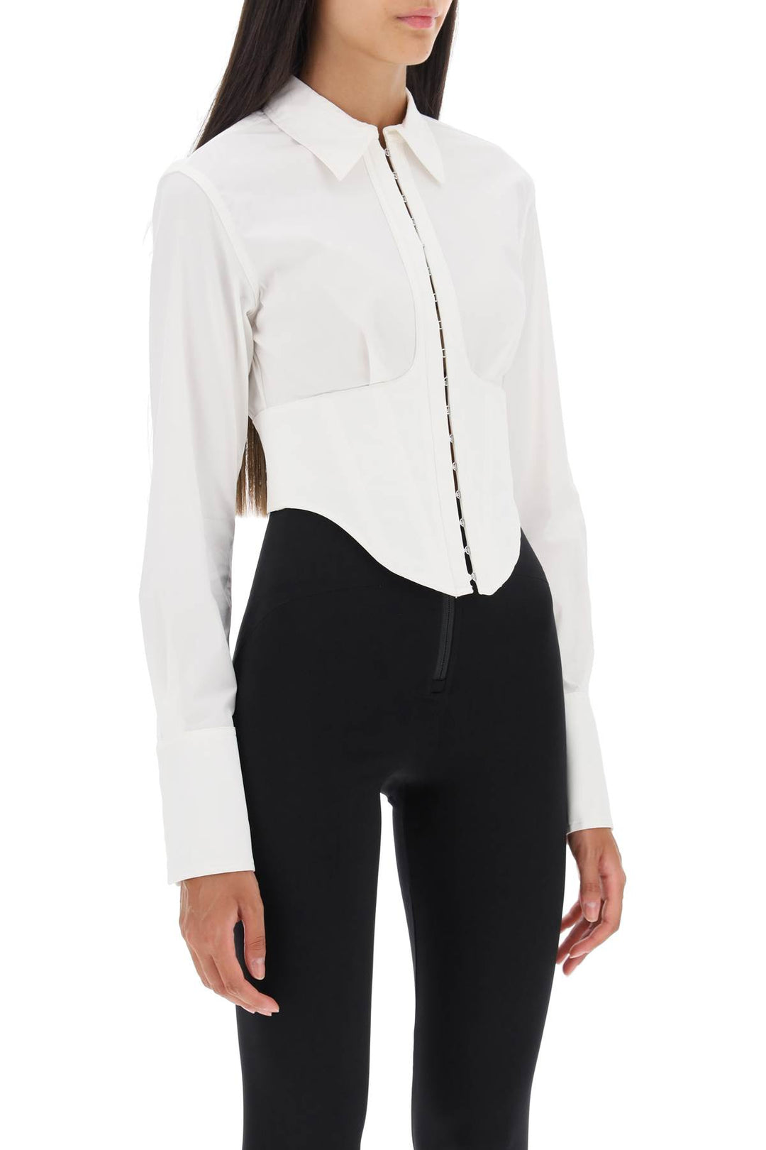 Cropped Shirt With Underbust Corset - Dion Lee - Women