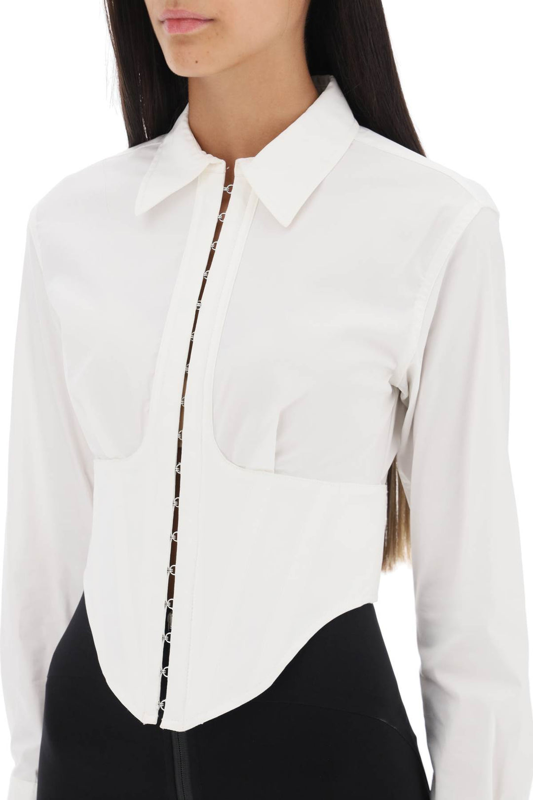 Cropped Shirt With Underbust Corset - Dion Lee - Women