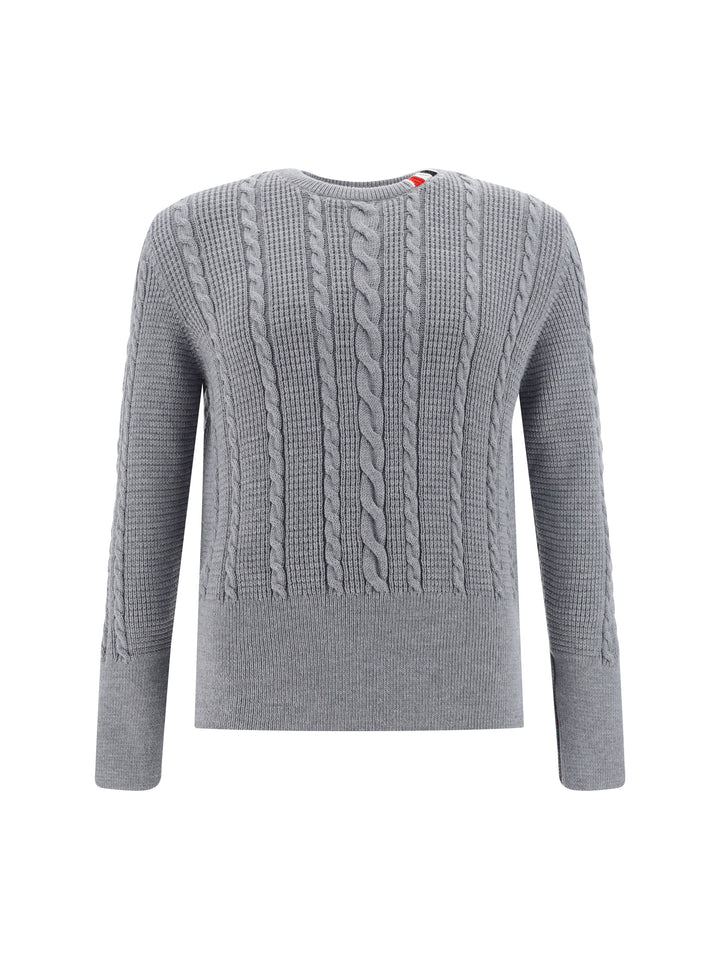 CABLE STITCH RELAXED CREW NECK PULLOVER