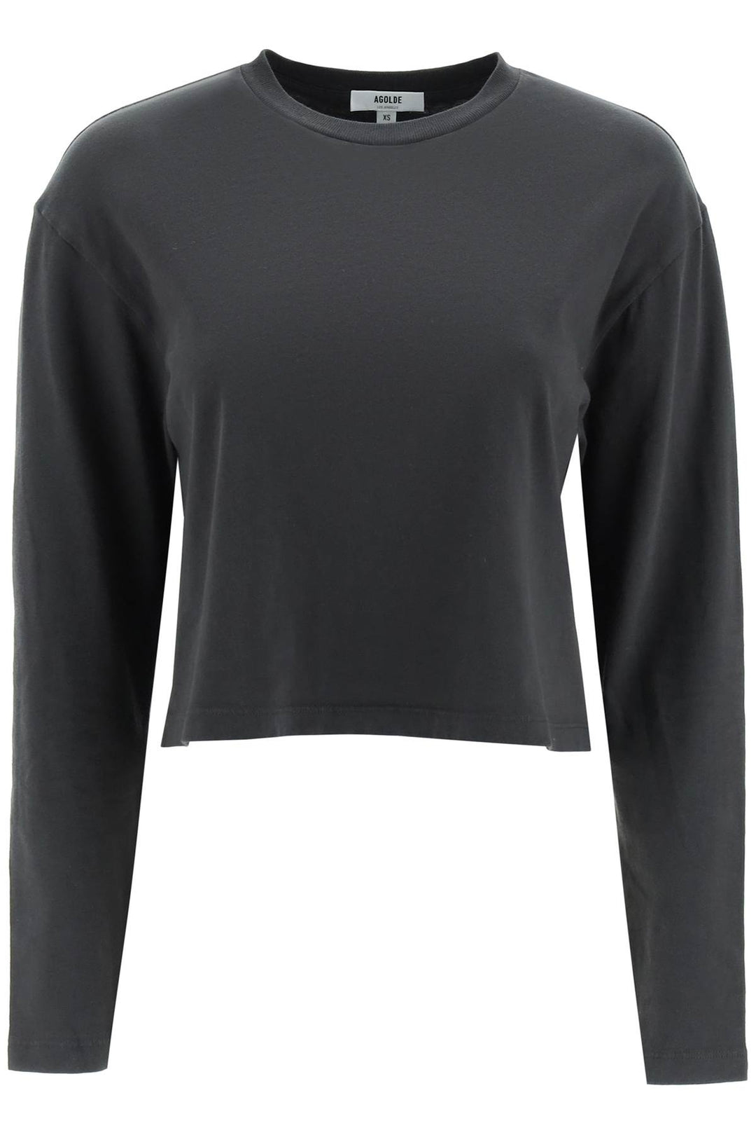 'Mason' Long Sleeve Cropped T Shirt - Agolde - Women