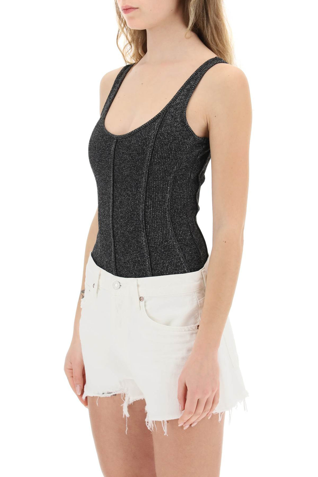 'Elna' Rib Knit Tank Bodysuit - Agolde - Women